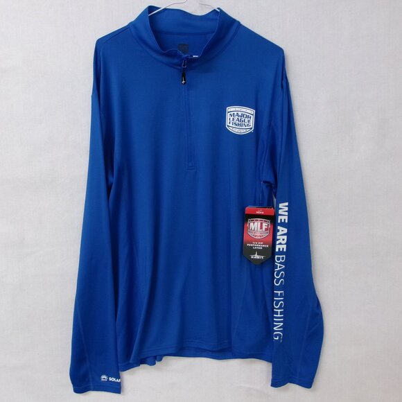 Major League Fishing MLF 1/4 Zip Pullover Performance Shirt Men's Large NWT - Picture 1 of 3